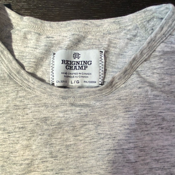 Reigning Champ Long Sleeve Men’s Grey Shirt 🥊 🔥 MSRP $70 - Picture 4 of 8